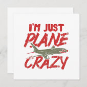 私はちょうど平らで熱狂するな飛行機のはえの航空機のギフトです ノートカード (正面/裏面)