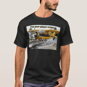 私はちょうど平らな熱狂するです: 浮遊物の飛行機 Tシャツ
