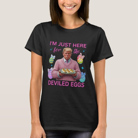 私はちょうど悪魔の卵の切り株のEasのためにこおもしろいこにいる Tシャツ (正面)