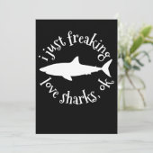 私はちょうど愛のサメ、ok – サメ恋人のギフト サンキューカード (スタンド正面)