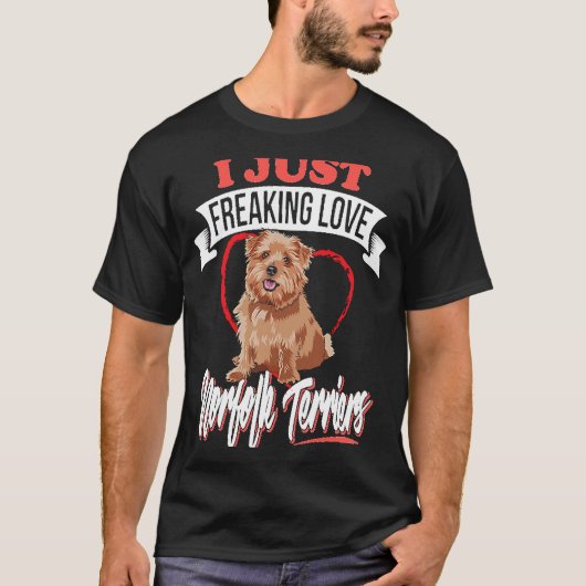 私はちょうど愛ノーフォークテリア犬の犬1 Tシャツ (正面)