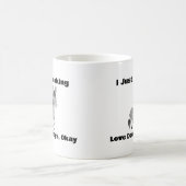 私はちょうど愛ロバ、オーケーCoffee Mugを自由に コーヒーマグカップ (中央)