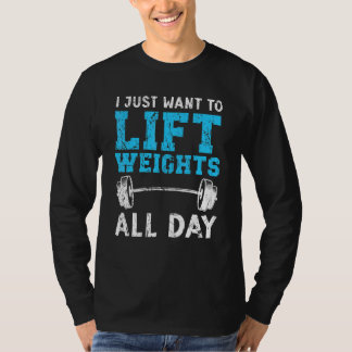 私はちょうど持ち上げたいウェイトフィットネストレーニングBodybu Tシャツ