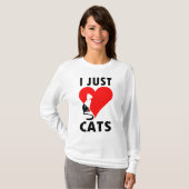 私はちょうど猫を愛します Tシャツ (正面フル)