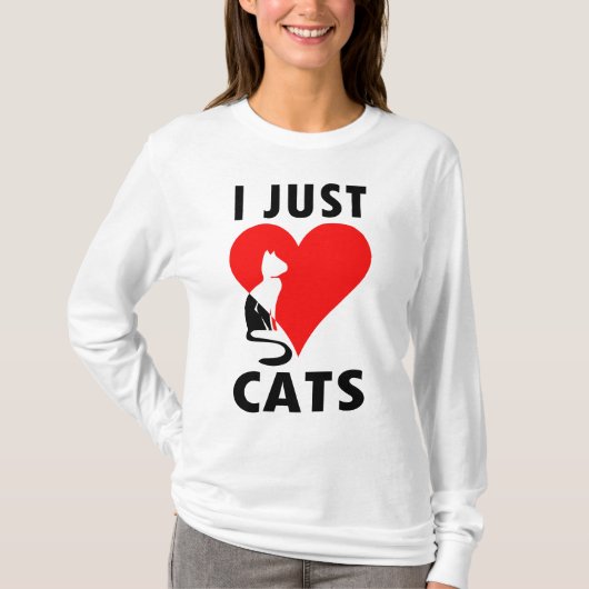 私はちょうど猫を愛します Tシャツ (正面)