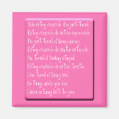 私はちょうど疲れたエモ引用文スペインの英詩M マグネット (正面)