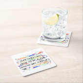 私はちょうど私の芸術の供給とだけである必要があります スクエアペーパーコースター (インサイチュ)