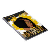 私はちょうど美しい私メラニンポピン黒人女性 ノートブック (右側)