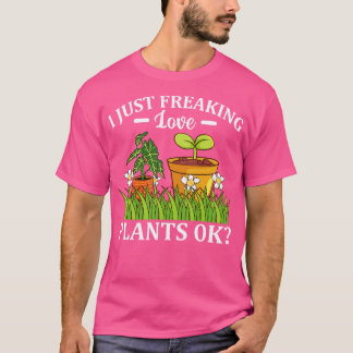 私はちょうど自由な愛の植物Ok花屋 Tシャツ