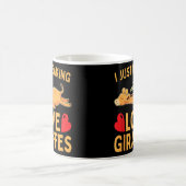 私はちょうど自由な愛キリンOKキリンTシャツ コーヒーマグカップ (中央)