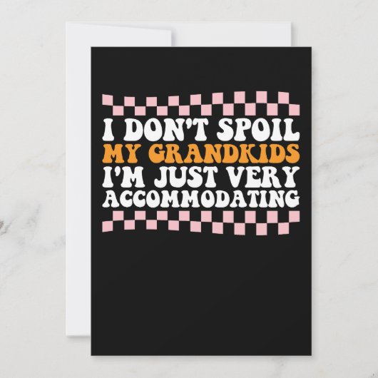 私はちょうど非常に宿泊施設である私の孫を台無しにしない 招待状 (正面)