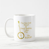 私はちょうど頭が切れるで、格好良いバンジョーではないです コーヒーマグカップ (左)