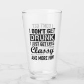 私はちょうど飲より少なく、より多く取得できない タンブラーグラス (裏面)