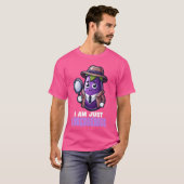 私はちょうどAubergenius – ナス茄子Pun Tシャツ (正面フル)