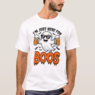 私はちょうどBoosかわいい幽霊ハロウィーンCoのためにここにいる Tシャツ