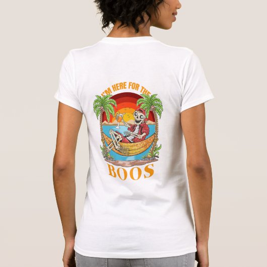 私はちょうどBoosのためにここにいる Tシャツ (裏面)