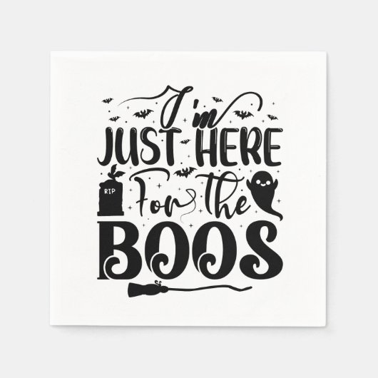 私はちょうどBoosのためにここに来ている スタンダードカクテルナプキン (正面)