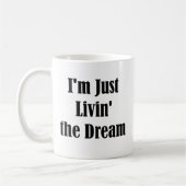 私はちょうどLivin夢です コーヒーマグカップ (左)