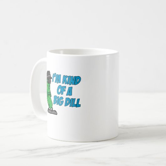 私はちょっと大きいディルのおもしろいなしゃれのマグです コーヒーマグカップ (正面左)