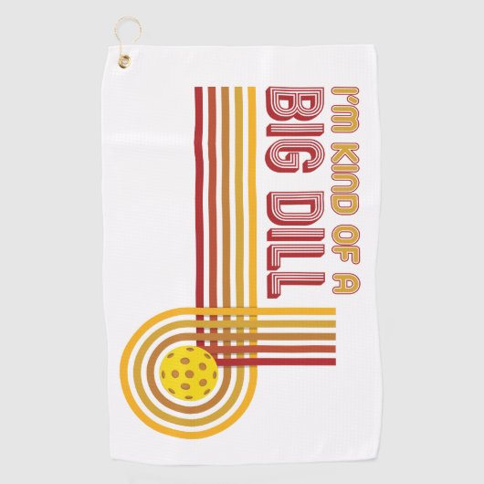 "私はちょっと大きいディル"のPickleballタオルです ゴルフタオル (正面)