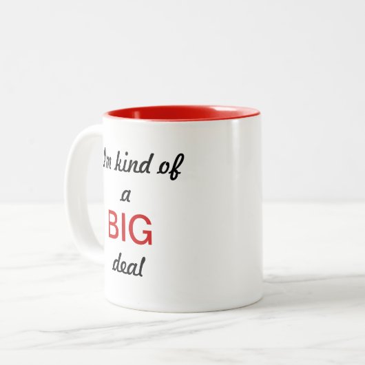 私はちょっと大事です! ツートーンマグカップ (正面左)