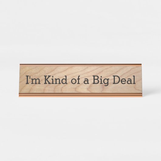 私はちょっと大事のおもしろいなオフィスのノベルティのボスです デスクネームプレート (正面)