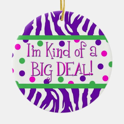 私はちょっと大事のオーナメントです セラミックオーナメント (正面)