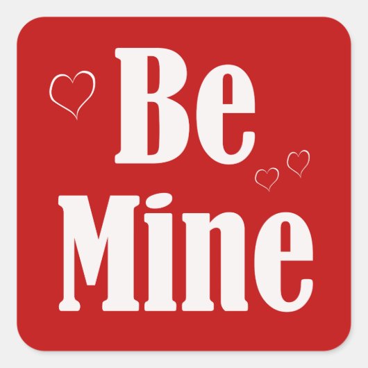 私はっきりしたのバレンタイン スクエアシール (正面)