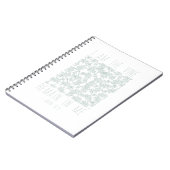 私はつる植物の手図解入りの、写真付きの聖句だ ノートブック (左側)