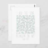 私はつる植物の手図解入りの、写真付きの聖句だ ポストカード (正面/裏面)