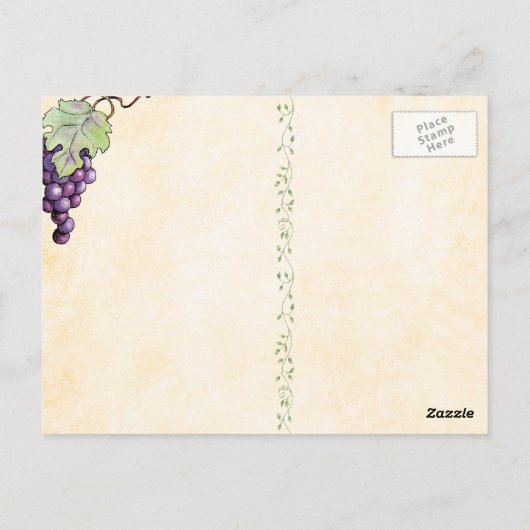 私はつる植物聖なる書物、 経典葉書 ポストカード (裏面)