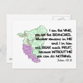 私はつる植物、あなたは枝ポストカード ポストカード (正面/裏面)