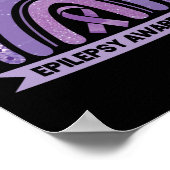 私はてんかん認識度紫の虹を持つかもしれない ポスター (角)