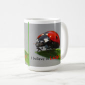 私はてんとう虫のマグで信じます コーヒーマグカップ (正面右)