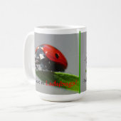 私はてんとう虫のマグで信じます コーヒーマグカップ (正面左)