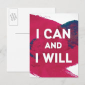 私はできるし、私はやる ポストカード (正面/裏面)