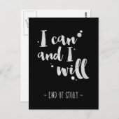 私はできる私は – カー感動的ド ポストカード (正面/裏面)