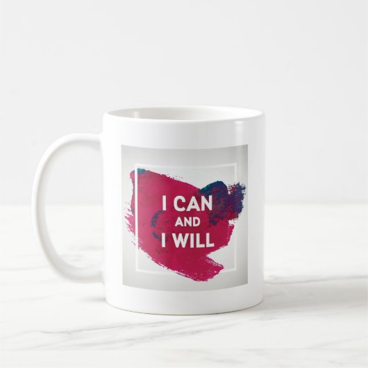 私はでき、 コーヒーマグカップ (左)