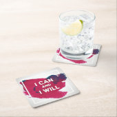 私はでき、 スクエアペーパーコースター (インサイチュ)