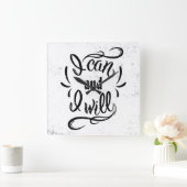 私はでき、 スクエア壁時計 (ホーム)