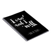 私はでき、-感動的なジャーナル ノートブック (右側)