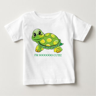 "私はですかわいいSOOOOO!"  ベビーのカメ ベビーTシャツ