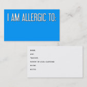 "私はですアレルギー" 名刺 (正面/裏面)