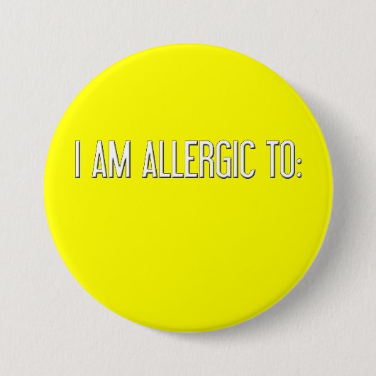 "私はですアレルギー" 缶バッジ (正面)