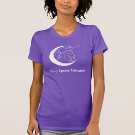 私はです宇宙のユニコーンのTシャツ(暗い色) Tシャツ