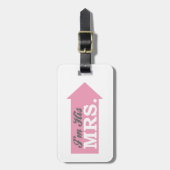 私はです彼の夫人(ピンクの矢) ラゲッジタグ (正面縦)