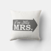 私はです彼の夫人(灰色の矢) クッション (裏面)