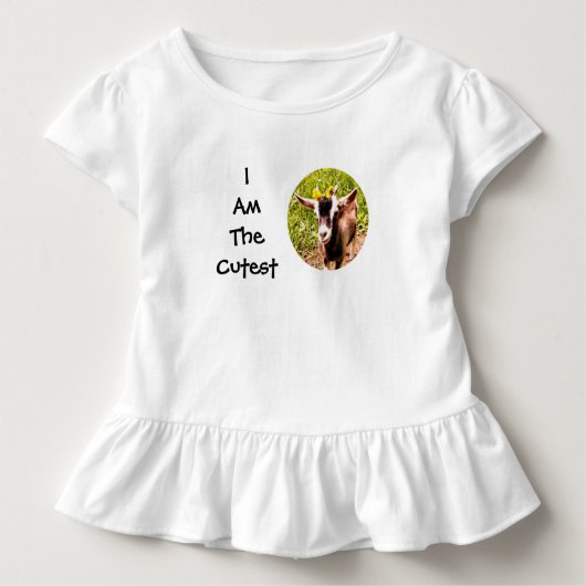 私はです最もかわいい子供(ベビーのヤギの写真) トドラーTシャツ (正面)
