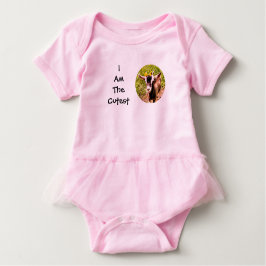 私はです最もかわいい子供(ベビーのヤギの写真) ベビーボディスーツ