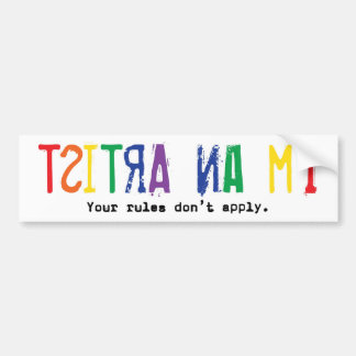 私はです芸術家(バンパーステッカー) バンパーステッカー